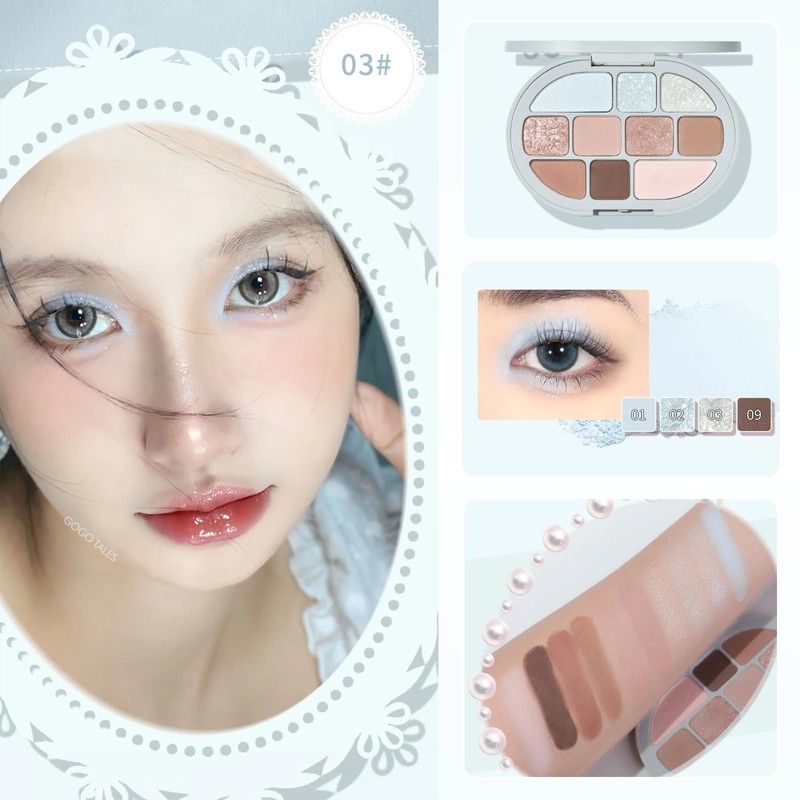 GOGO TALES Eyeshadow Palette, 10 Colors, Lolita Eyeshadow, Cosmetics, Makeup