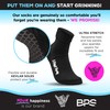 BPS 'Feet First' Water Socks (Black with Rubber Grip Soles,