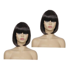 Baluue Hair Topper for Women Women Short Straight Wig Fake Hair Comfortable and Natural Looking Wig