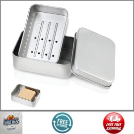 Ouligay Metal Soap Box Bar Soap Holder Dish for Bathroom Home Gym Camping Travel Storage