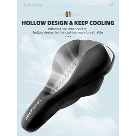 ROCKBROS Universal Bicycle Saddle Cover Gel Cover with Rain Cover for Road Bike Saddles Mountain Bike Comfortable Saddle Pad Saddle Protector