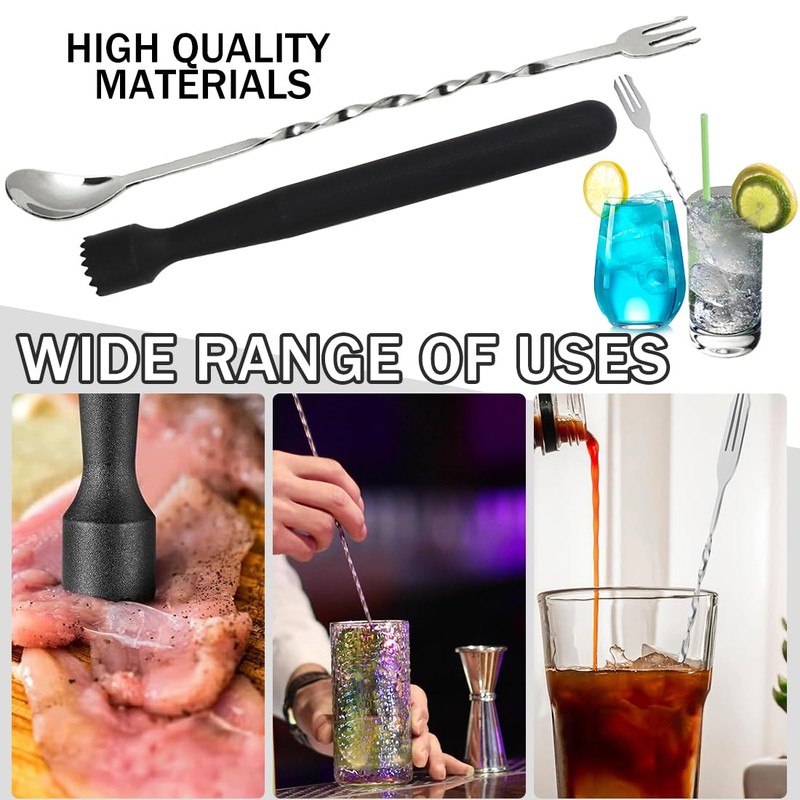 EORPAVU Cocktail Sets 2 PC Cocktail Stirrers with 1 PC
