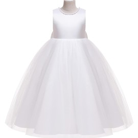 Jup'Elle White Tutu Dress for Baby Girl Toddler Flower Girls Fancy Princess Wedding Birthday Party Dresses