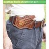 HOGIKUO Leather Knife Sheath for Belt,Knife Sheaths fit 4" to