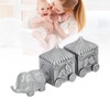 Baby Teeth Organizer Elephant Carriage Keepsake Box Metal Collection Container