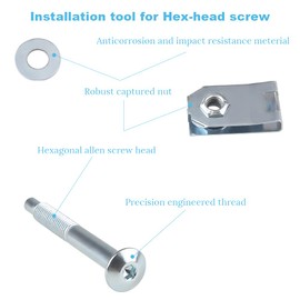 WMPHE Truck Bed Mounting Bolt Nut Hardware Kit Compatible with 1997-2012 Ford F150,1997-2012 Ford Lobo Pickup, 2006-2008 Lincoln Mark LT Pickup Replaces # 924-313, W708605-S436