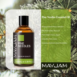 MAYJAM Kiefernnadeln Ätherisches Öl 100ML, Kiefernnadelnöl für Diffusor, Luftbefeuchter, DIY, Home，Wardrobes