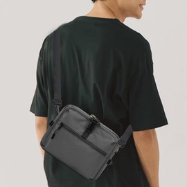 Lohol Small Messenger Bag for Men Women, Water Resistant Adjustable Crossbody Sling bag Purse for Daily Use Travel Sports (Dark Grey)