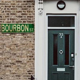 Vintage Metal Bourbon St Street Tin Sign - 4''x16'' - Water-proof and Dust-proof - Wall Art for Home, Restaurant, Bar, Cafe, and Garage Decor