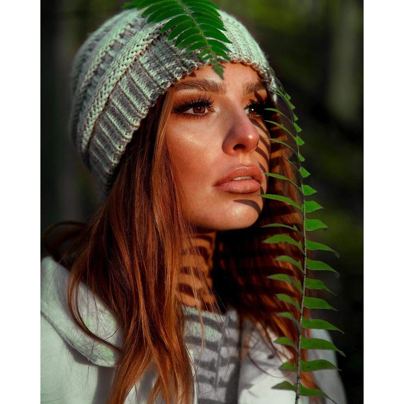 H-6020a-40 Gorro acanalado sólido - morado, talla única