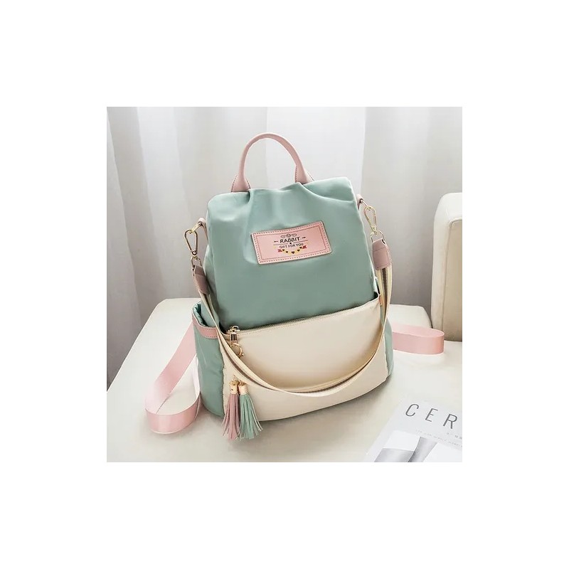 Mochila Antirrobo Impermeable de Moda para Mujer Color Verde Claro