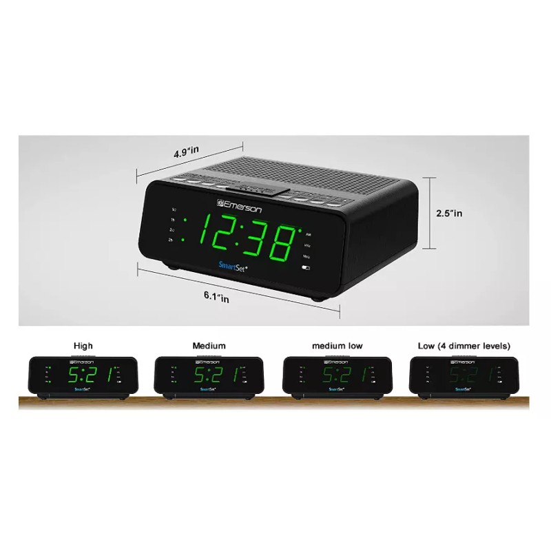 georglasko_8 Alarm Clock AM FM Radio AC & Battery Powered