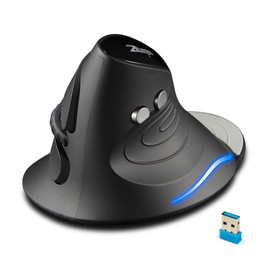zelotes Ergonomische Kabellose Maus,Wireless Vertikale Maus,Verstellbar DPI,6 Tasten USB Funkmaus,Maus Kabellos für PC,Laptop,Mac,Schwarz
