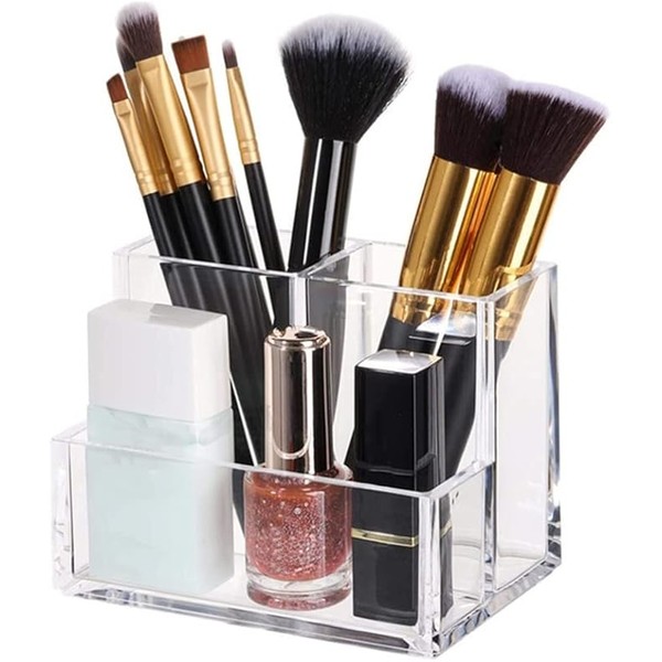 Cosmetic Organizer Desktop Storage Organizer Makeup Holder Transparent Makeup Brush
