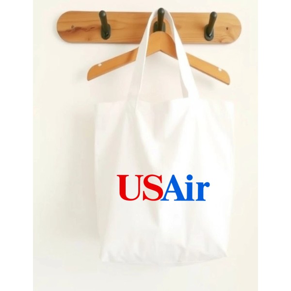 US AIR Retro Logo Canvas Tote Bag Retro Airline Travel