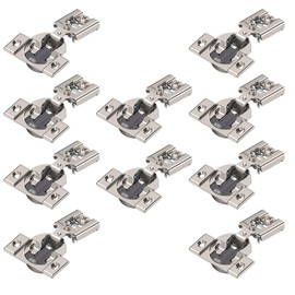Blum Compact BLUMOTION Hinge (10 Pack), 1/2" Overlay, 105° Opening Angle, Steel, Integrated Soft-Close Hinges for Face Frame Cabinets