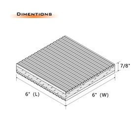 Air Jade 4 Pack Rubber Anti-Vibration Pads, 6 x 6 x 7/8 inches Heavy Duty EVA Vibration Isolation Pads Mats for HVAC, Washers, Compressors, Treadmills, Air Conditioner