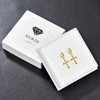 Cross Earrings 925 Sterling Silver/Black/Gold Cross Hoop Earrings Hoop Earrings