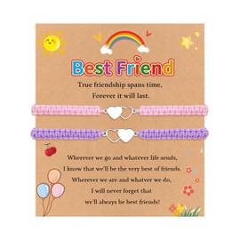 MANVEN Friendship Bracelet Best Friend Gift for Girls Women Matching Bracelets for Friend Bestie Birthday Christmas Bff Gifts for Best Friend Female Friendship Gift for Girls Women