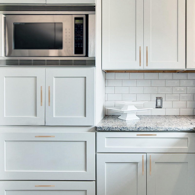 KOMOTIA 10 Pack Champagne Bronze Cabinet Pulls knurled 7-1/2 Inch