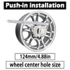 Rheedal 4Pcs 4.88inch Stainless Trailer Wheel Center Caps Push Through