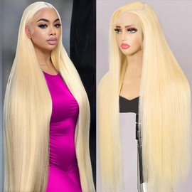 HELLOSH 30 Inch 613 Lace Front Wig Human Hair 200 Density 613 13x6 Lace Front Wig Human Hair Straight Blonde Wig Human Hair 613 HD Lace Frontal Wigs Human Hair Pre Plucked With Baby Hair
