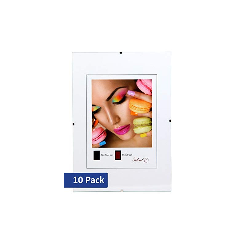 Idealtrend Picture Frame Pack Frameless Picture Holder Clip Frame Set