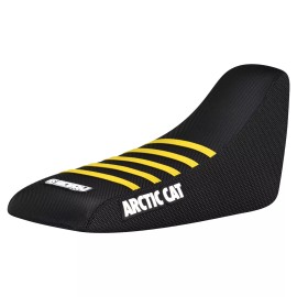 Enjoy Mfg Arctic Cat 50 90 Gripper Seat Cover  2002 - 2005  ALL BLACK/YELLOW rib #256