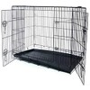 YML 42-Inch 2-Door Heavy Duty Dog Crate, Black