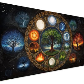5D Large Diamond Art Painting,Tree of Life Moon Diamond Art Kits for Adults,DIY Full Drill Crystal Rhinestone Arts and Crafts,Tree of Life Art Painting with Diamond Home Wall Decor 27.5 X 15.7inch