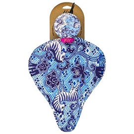 Liix Saddle Cover & Bicycle Bell Set Beauty, Catalina Estrada Zebra, LiixBeauty