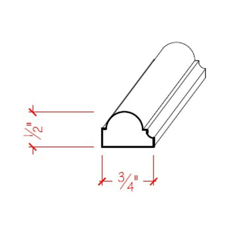 EWPM32 Mini Panel Molding 3/4" Wide x 1/2" Trim. Unfinished,