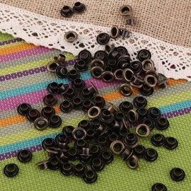 Metal Eyelets, 100pcs Grommets with Washers for Leather Craft DIY Sewing Grommet Sets Grommet Metal Kits Eyelets Grommet with Storage Box for Shoes Clothes Crafts(4mm)