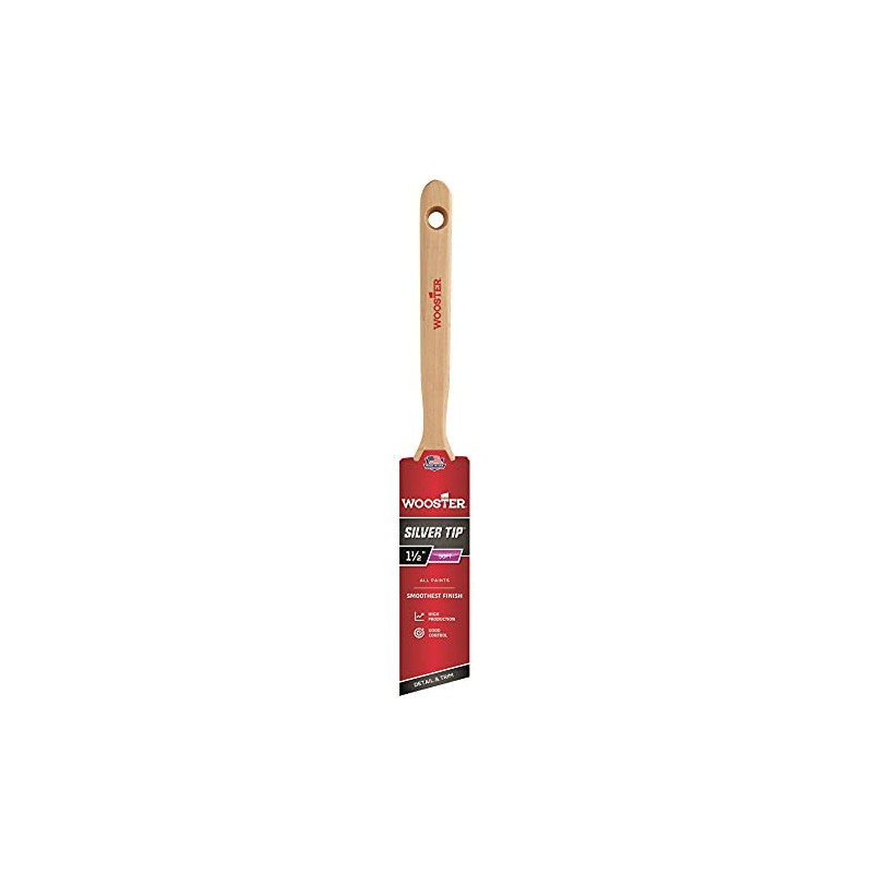 Wooster Brush 5221-1 1/2 Silver 5221-3 Tip Angle Sash Paintbrush,