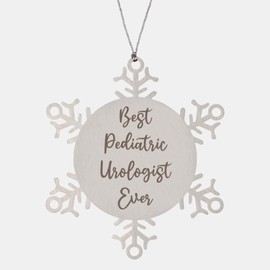 Best Pediatric Urologist Ever Ornament, for Him Her, Stainless Steel Snowflake Ornament