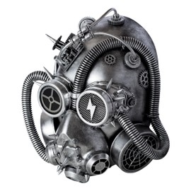 Paragon Star Steampunk Mask | Sci Fi Plague Dr | Cyberpunk | Robot | Cosplay (Silver)