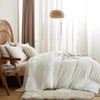 Lanqinglv White Linen Bed Linen, 155 x 220 cm, Cotton,