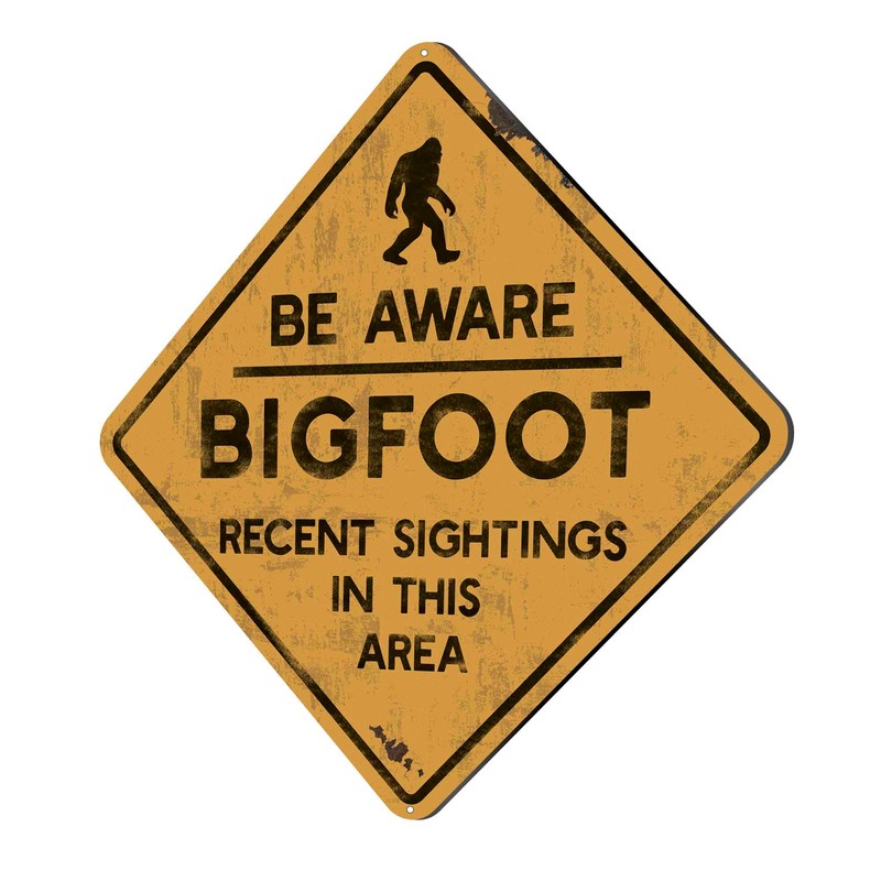 Bigfoot Be Aware Recent Sightings Metal Wall Decor – Funny