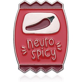 Neuro Spicy Sauce Packet Enamel Pin Enamel Pin Brooches Funny Pin Badges Mental Health Awareness Brooch Words Letters Badge Collar Lapel Brooch Pins Clothing Bags Jackets Decoration Jewelry Accessory