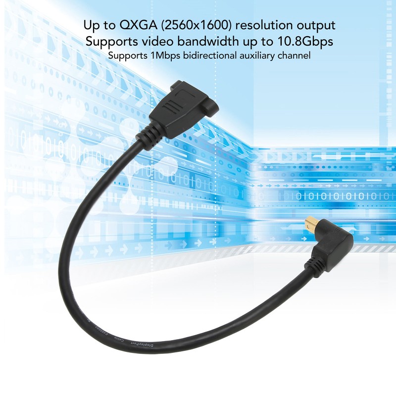 DP Female to Mini DP Male Cable Double Hole Lockable