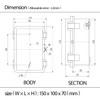LMioEtool ABS Plastic Dustproof Waterproof IP65 Junction Box Hinged Shell
