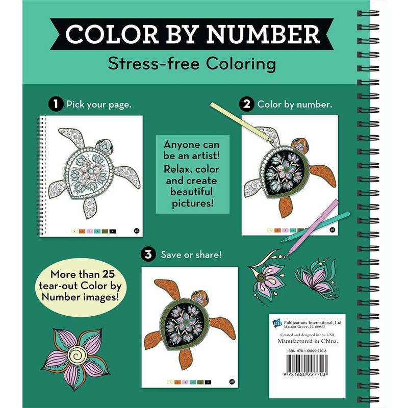 Brain Games - Color by Number: Stress-Free Coloring (Green)