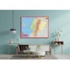 Ecuadore Physical Map - 23.3 x 16.5 Inches - Paper
