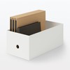 MUJI 83904395 Recycled Polypropylene File Box, Standard Type, Wide, 1/2,