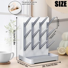 Trockenständer Babyflaschen, Abtropfgestell für Babyflaschen, Trockenständer für Babyflaschen mit Abtropfschale, Abtropfhalter Babyflaschen Flaschen, Babyflaschen Trockengestell, für Babyflaschen