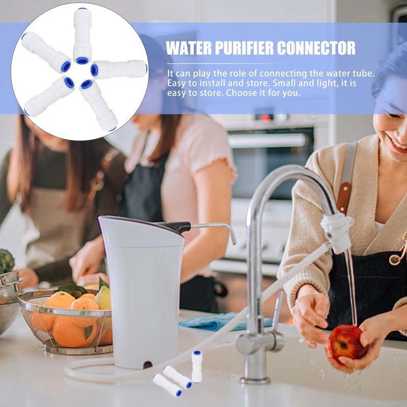 Ipetboom 5pcs 1/4" Check Valve Water Filter Replacement Check Valve