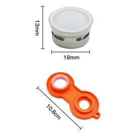 DXLing Aerator Inserts Aerator Inner Part for Taps Filter Insert Tap Strainer Insert Stainless Steel with ABS Filter Aerator Mixer Nozzle Wrench for M22 and M24 Pack of 16