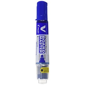 Pilot Begreen Recycled V Board Master Whiteboard Marker Chisel 2.2-5.2 mm Tip - Blue, Box of 10