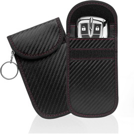 2 Pack Upgraded Faraday Bag for Key Fob, Premium Faraday Key Fob Protector Case, RFID Signal Blocking Protection Pouch Anti-Theft Pouch for Car Keys, Anti-Hacking Blocker Wallet Case, Anti-Theft Pouch