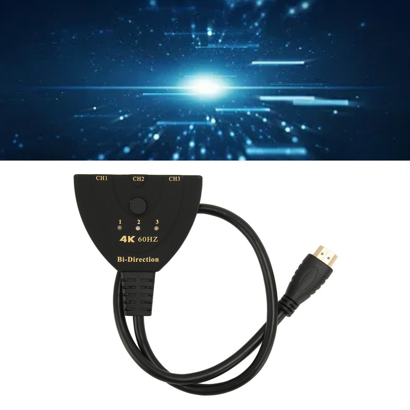 HD Multimedia Interface Switch 4K 60Hz 3 in 1 Out